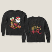 Long sleeved cute t-shirt with fancy christmas  (Motif recto et verso)