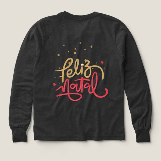 Long sleeved cute t-shirt with fancy christmas  (Motif dos)