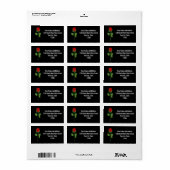 Long Stem Red Rose Etiket (Full Sheet)