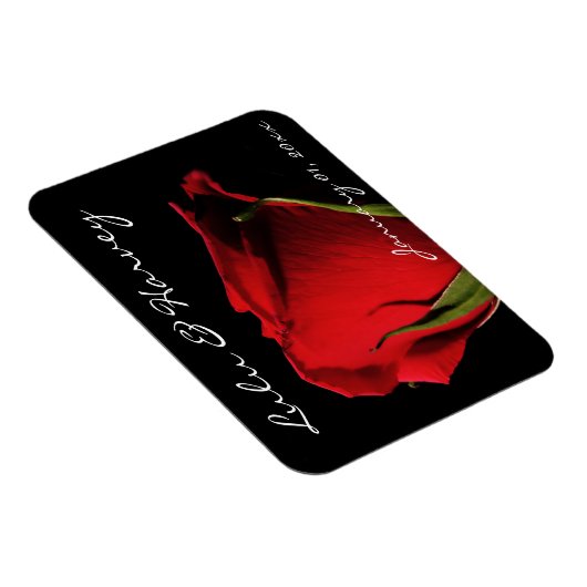 Long Stemmed Red Rose Personal Magneet (Rechterzijde)