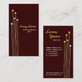 Long Stems II - Donkerbruin Visitekaartje (Voorkant / Achterkant)
