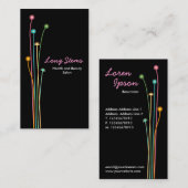 Long Stems — zwart Visitekaartje (Voorkant / Achterkant)