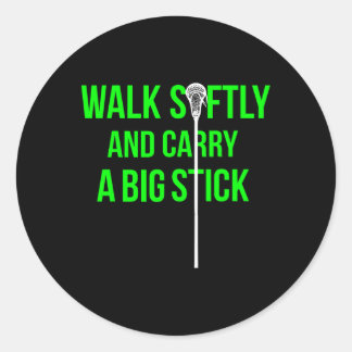 Long Stick Middie (lsm) Neon Lacrosse Defence Lax Ronde Sticker
