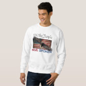 Long sweat shirt de douille de l'atout MAGA (Devant entier)