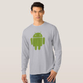 Long T-shirt androïde vert de douille (Devant entier)