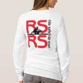 Long T-shirt de coton de douille de dames (Dos)