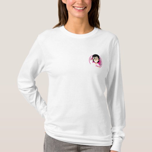 Long T-shirt de dames de douille avec le logo (Devant)