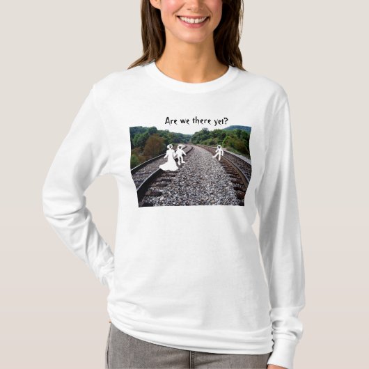 Long T-shirt de douille de dames - fantômes sur le (Devant)