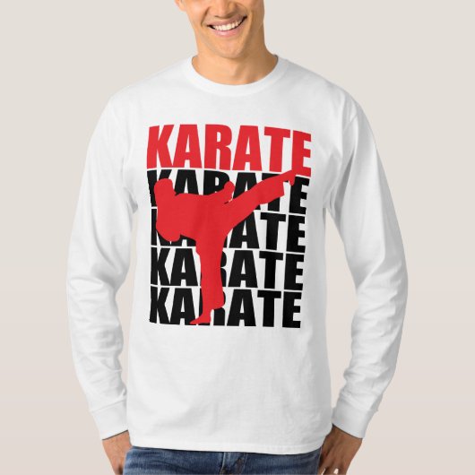 Long T-shirt de douille de karaté (Devant)