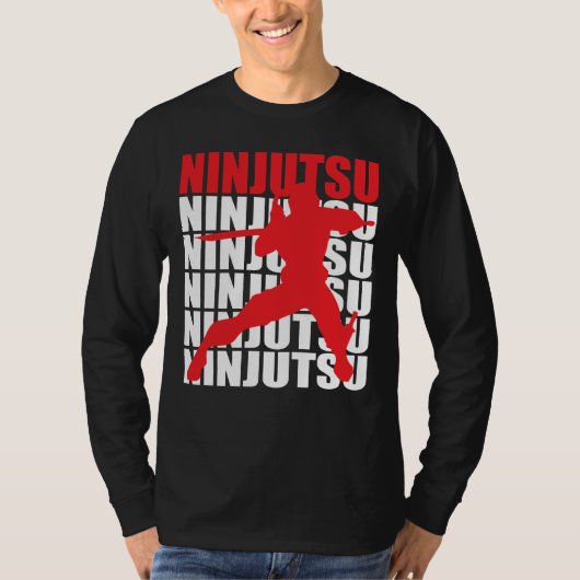 Long T-shirt de douille de Ninjutsu (Devant)