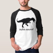 Long T-shirt de douille de Papa-saurus (Devant)