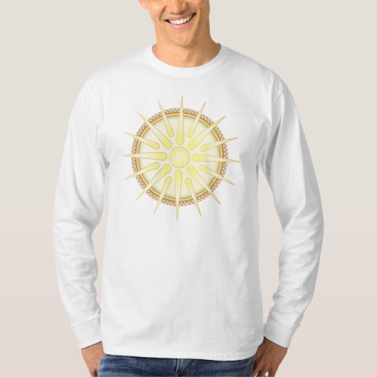 Long T-shirt de douille de Vergina Sun (Devant)