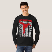 Long T-shirt de douille du Taekwondo (Devant entier)