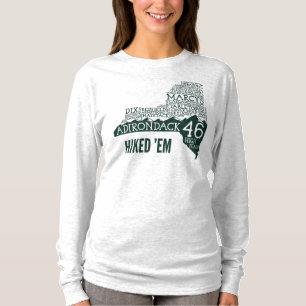 Long T-shirt de la douille des femmes augmentées