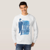 Long T-shirt de la douille des hommes (Devant entier)