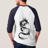 Long T-shirt de raglan de douille du dragon 3/4 (Dos)