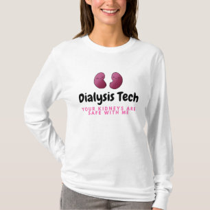 Long T-shirt de rein de douille de technologie