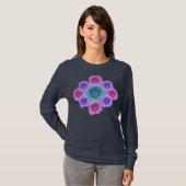 Long T-shirt de Sleeeve de roses (Devant entier)