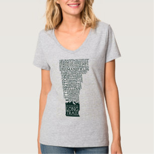 Long T-shirt de V-Cou de traînée du Vermont
