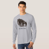 Long T-shirt de vallées de douille (Devant entier)