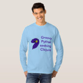 Long T-shirt super Clojure de python de douille (Devant entier)