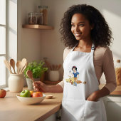 Long tablier blanc neige