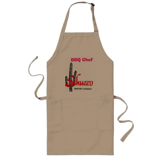 Long tablier de chef de BBQ de sahuaro (Devant)