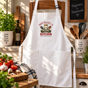 Long Tablier de chef drôle personnalisé Roi de la cuisi