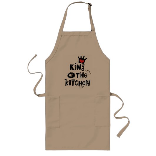 Long Tablier de Chef Royal : Roi de la Cuisine (Devant)