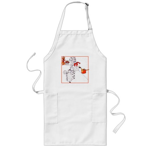 Long Tablier de "Chien du Cuisine" des anges de (Devant)