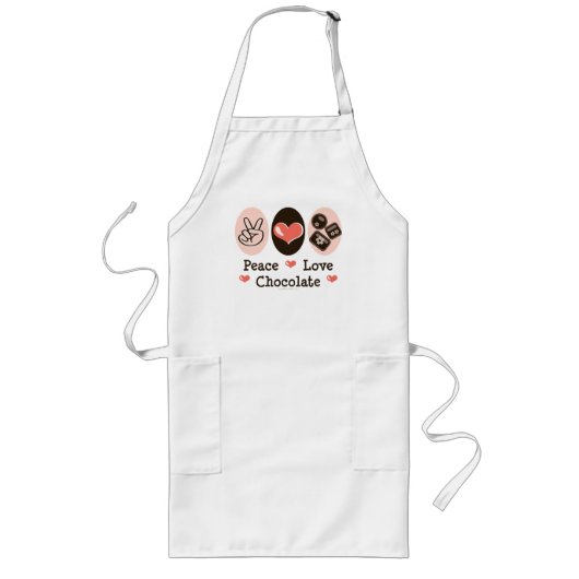 Long Tablier de chocolat d'amour de paix (Devant)
