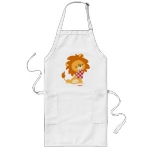 Long Tablier de cuisine de lion assouvi par bande