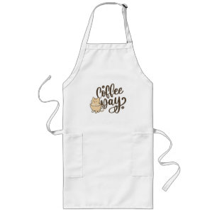 Long Tablier de cuisine pour chat mignon café