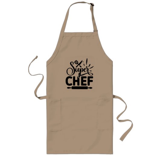 Long Tablier de cuisine Super Chef avec outils (Devant)