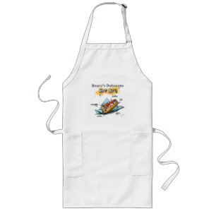 Long Tablier de grillade personnalisé Art de nourriture