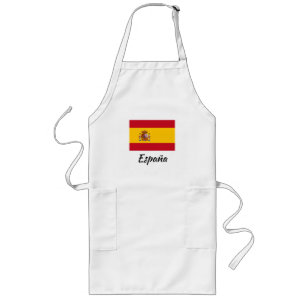 Long Tablier espagnol de cuisine de cuisine de drapeau
