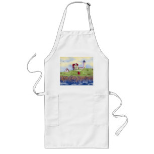 Long Tablier Nubble Lighthouse Apron, Cuisine Apron Nub