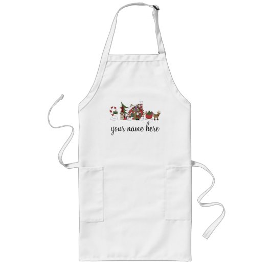 Long Tablier personnalisé de cuisson de vacances (Devant)