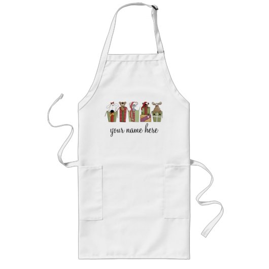 Long Tablier personnalisé de cuisson de vacances (Devant)