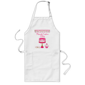 Long Tablier rose et vert fait sur commande d'affaires
