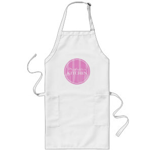 Long Tablier rose mignon de batteries de cuisine de