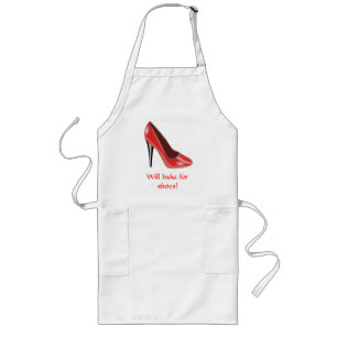 Long Tablier rouge de chaussure de talon haut