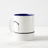 Long Tail Cat Gone Fishin'' Tweekleurige Koffiemok (Voorkant links)