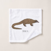 Long-tailed pangolin cartoon illustration (Gant de toilette)