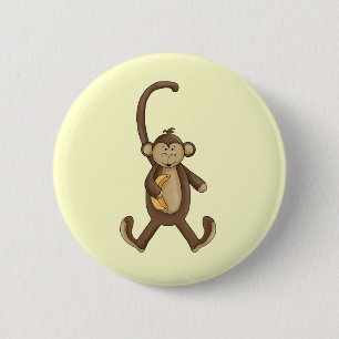 Long Tailing Monkey Ronde Button 5,7 Cm
