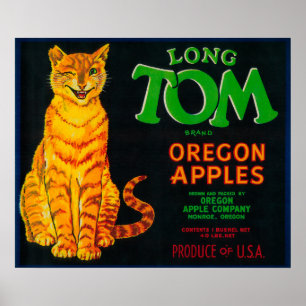 Long Tom Apple Crate LabelMonroe, OF Poster