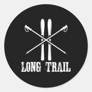 Long Trail Vermont Ski Skier Nordic Alpine Ronde Sticker