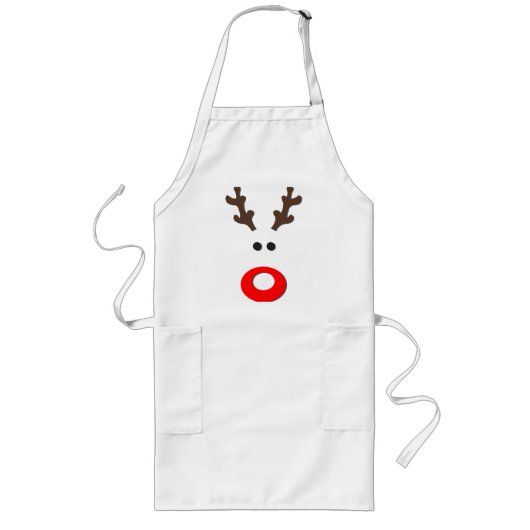 Long Un joli Rudolph - Tablier de Noël (Devant)