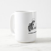 Long Week Skeleton Minimalist coffee mug (Devant gauche)