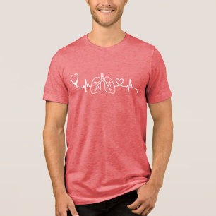 Longanatomie Hartslag Tri-Blend Shirt